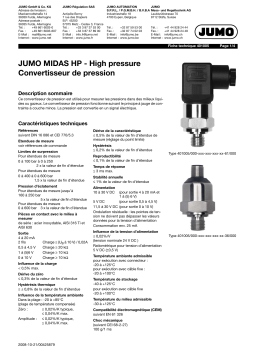 JUMO 401005 MIDAS HP Fiche technique