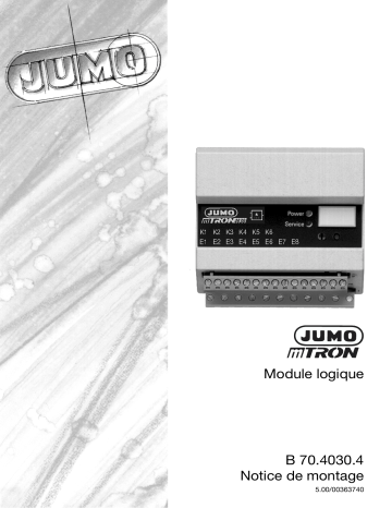 JUMO 704030 mTRON Logic module Guide d'installation | Fixfr