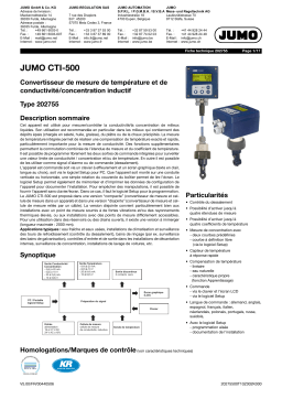 JUMO CTI-500 Transmitter Fiche technique