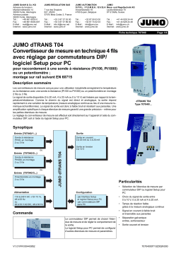 JUMO 707040 Fiche technique