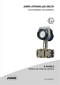 JUMO dTRANS p02 DELTA Pressure Transmitter Mode d'emploi