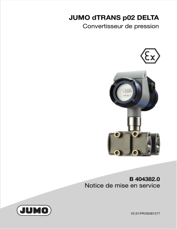 JUMO dTRANS p02 DELTA Pressure Transmitter Mode d'emploi | Fixfr