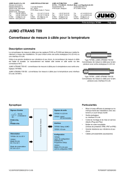 JUMO 707090 Cable Transmitter Fiche technique