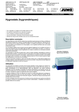 JUMO 907032 Hygrostat Fiche technique