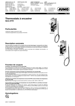 JUMO 602010 Panel-mounting thermostat Fiche technique