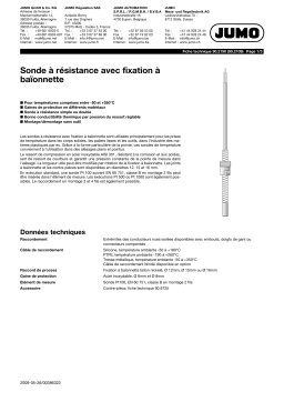 JUMO Push-in RTD Probe Fiche technique