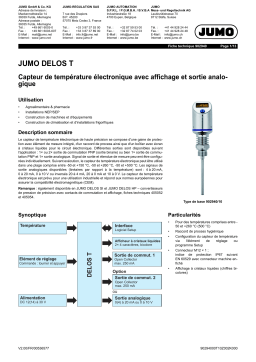 JUMO DELOS T Switch Fiche technique