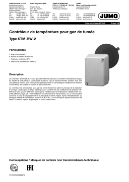 JUMO 601540 Exhaust Gas Temperature Monitor, STM-RW-2 Fiche technique