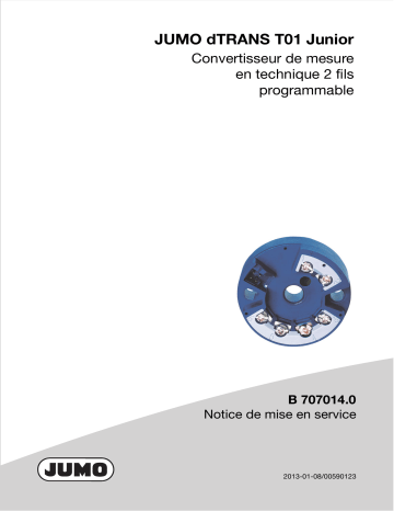 JUMO 707010 Two-Wire Transmitter Mode d'emploi | Fixfr