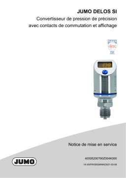 JUMO DELOS SI Precision Pressure Transmitter Mode d'emploi