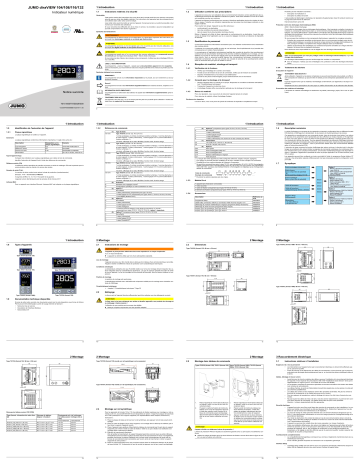 JUMO diraVIEW 104/108/116/132 Digital Indicator Manuel utilisateur | Fixfr