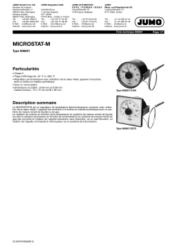 JUMO 60.8501 MICROSTAT-M Fiche technique