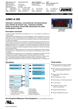 JUMO 701550 Digital Indicator Fiche technique