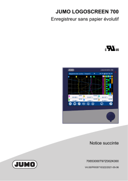 JUMO 706530 Highly-Scalable Paperless Recorder Manuel utilisateur