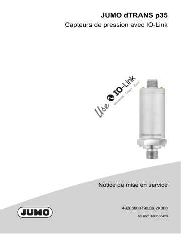 JUMO dTRANS p35 Pressure Sensor Mode d'emploi | Fixfr