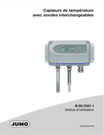 JUMO Capacitive Hygrothermal Transducer Mode d'emploi | Fixfr