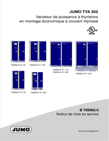 JUMO 709062 Three-Phase Thyristor Power Controller Mode d'emploi | Fixfr