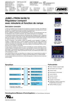 JUMO 702070 cTRON Compact controller Fiche technique