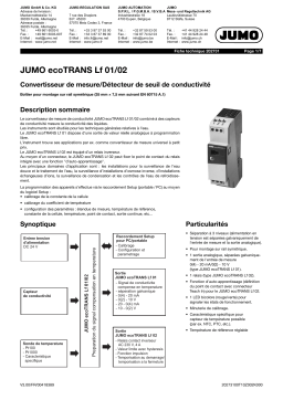 JUMO 202731 ecoTRANS Lf 01/02 Transmitter / Switching Device Fiche technique