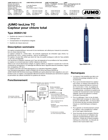 JUMO 202631 Sensor Fiche technique | Fixfr