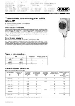 JUMO 603041 Add-on thermostat Fiche technique