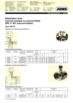 JUMO Diaphragm Seal Fiche technique