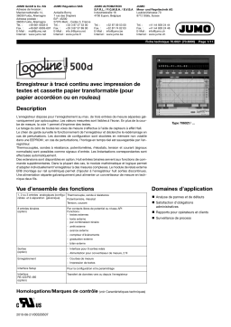 JUMO 706021 Printing recorder Fiche technique