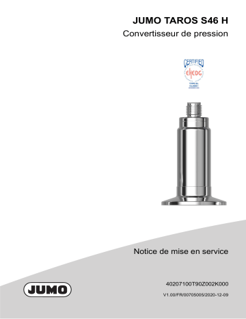 JUMO 402071 Hygienic Pressure Transmitter Mode d'emploi | Fixfr