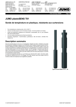 JUMO 904001 Voltage-resistant plastic temperature probe Fiche technique