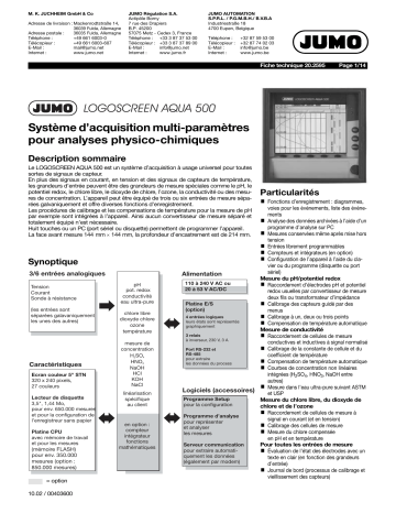 JUMO 202595 Fiche technique | Fixfr