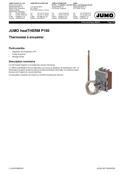 JUMO heatTHERM P100 panel-mounted thermostat Fiche technique