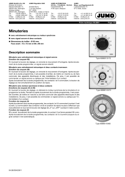 JUMO 608901 Timer Fiche technique