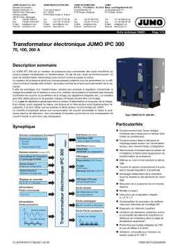 JUMO 709051 Electronic Transformer Fiche technique