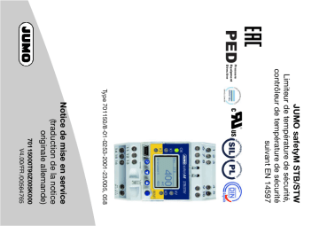 JUMO safetyM STB/STW monitor according Mode d'emploi | Fixfr