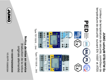 JUMO safetyM STB/STW Ex Limiter/Monitor According Mode d'emploi | Fixfr