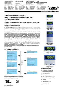 JUMO 702040 iTRON Compact Controller Fiche technique