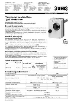 JUMO 603045 Heater thermostat Fiche technique