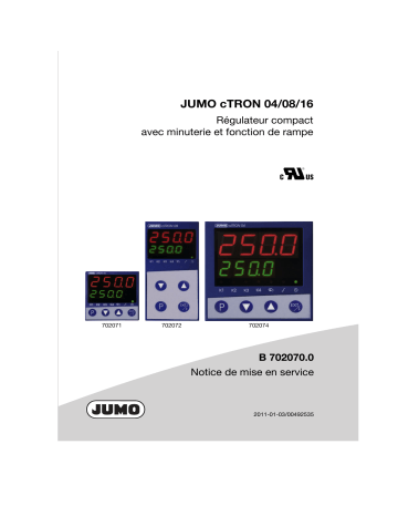 JUMO 702070 cTRON Compact controller Mode d'emploi | Fixfr