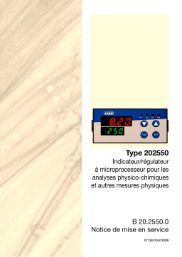 JUMO 202550 micro-processor indicator / controller Manuel utilisateur