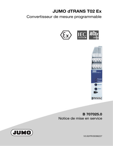 JUMO 707020 Four-Wire Transmitter Mode d'emploi | Fixfr