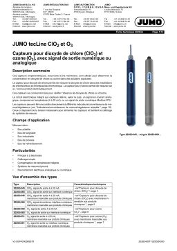 JUMO 202634 tecLine ClO2 and O3, Sensor Fiche technique