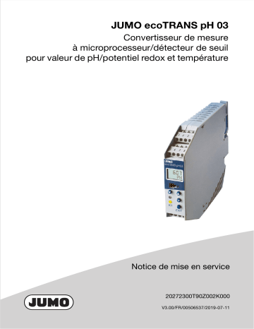 JUMO 202723 transmitter / switching device Mode d'emploi | Fixfr