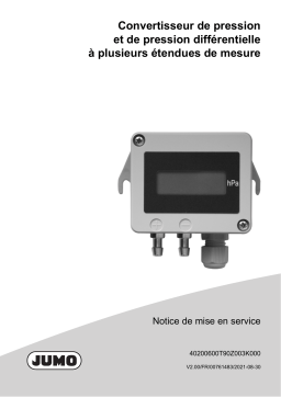 JUMO 402006 Multirange Pressure and Differential Pressure Transmitter Mode d'emploi