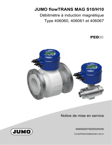 406061 | JUMO 406060 Electromagnetic Flowmeter Mode d'emploi | Fixfr