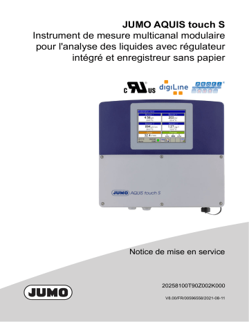 JUMO AQUIS touch S Modular Multichannel Measuring Device for Liquid Analysis Mode d'emploi | Fixfr