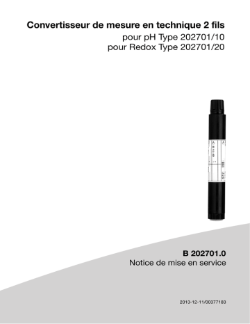 JUMO 202701 2-wire transmitter Mode d'emploi | Fixfr