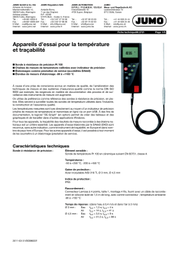 JUMO 902721 Test Equipment Fiche technique