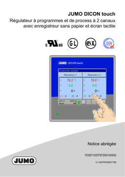 JUMO DICON touch Two-Channel/Four-Channel Process and Program Controller Manuel utilisateur