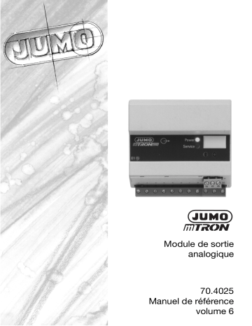 JUMO 704025 mTRON Analogue output module Manuel du propriétaire | Fixfr