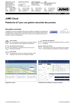 JUMO 701810 IoT Platform Fiche technique